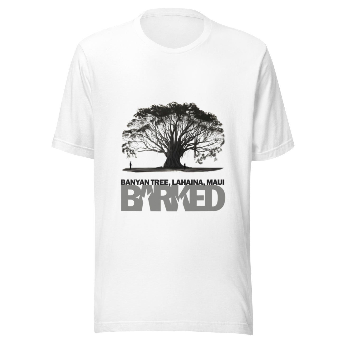 T-Shirt—Barked Maui Banyan Tree Memorial 2—Hawaii